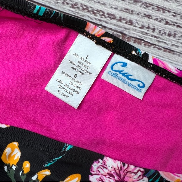 California Waves Floral Bikini Swim Bottom - Picture 2 of 5